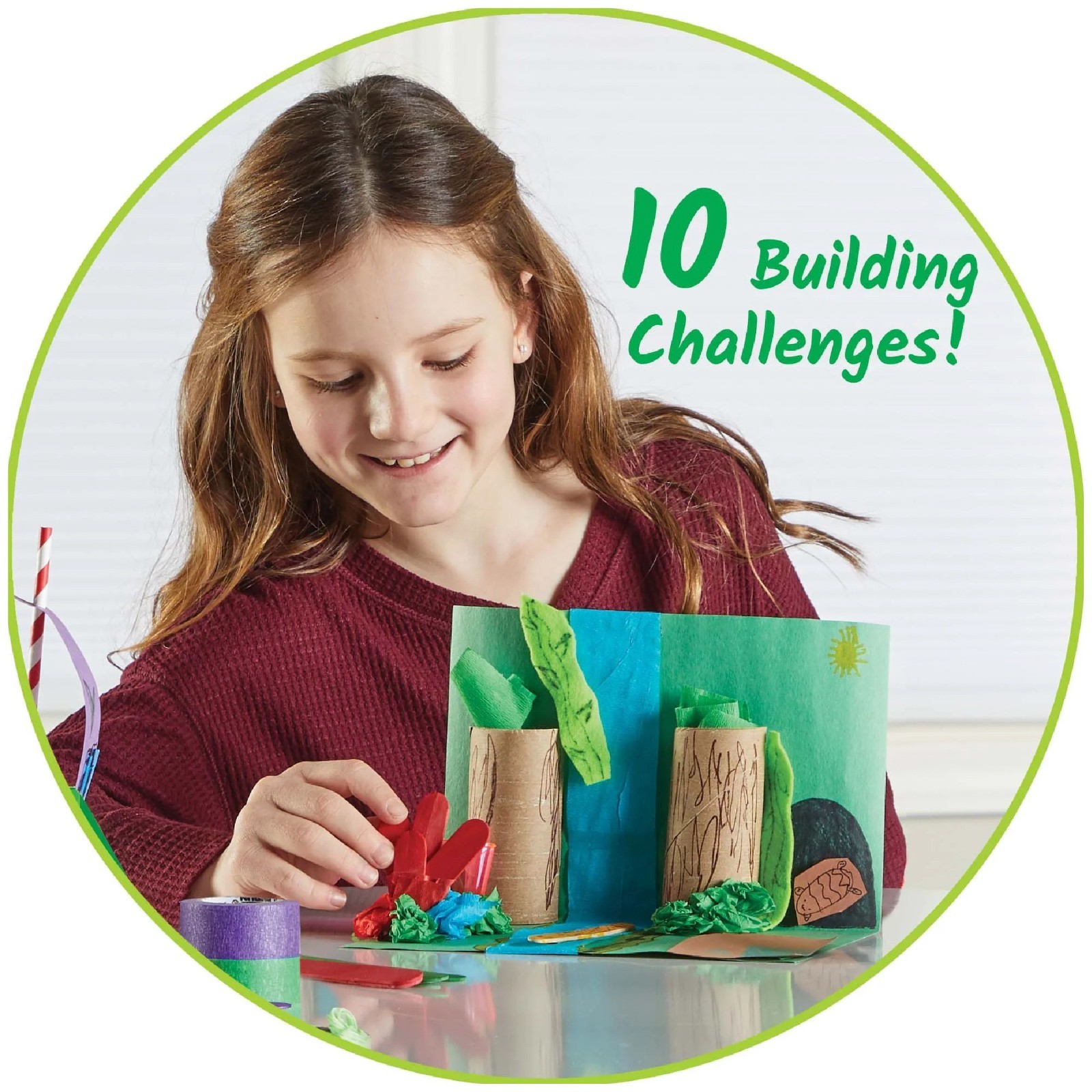 hand2mind Ultimate Inventor Toolkit for Ages 8+, 10 Challenges, 250 Building Pie