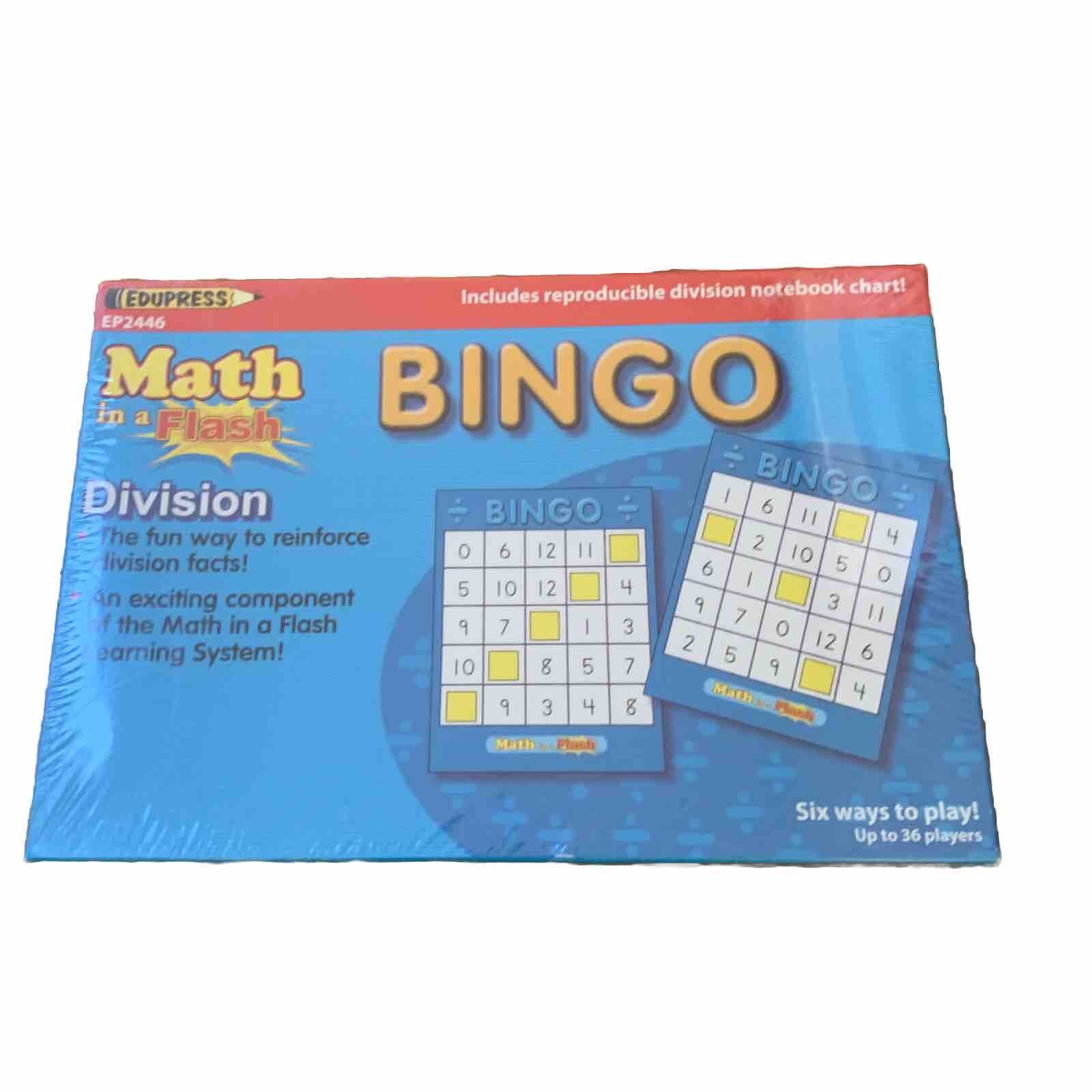 Edupress Math in a Flash flash bingo Division EP2466 Educational Homeschooling