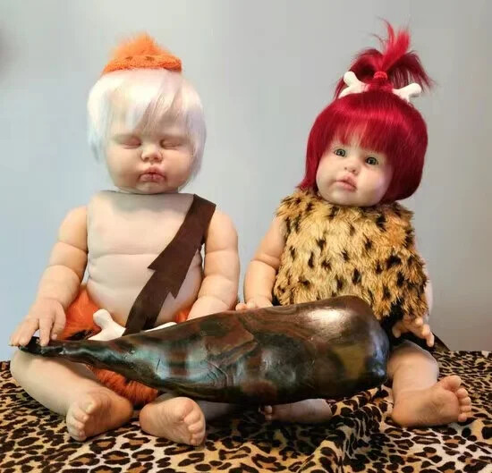 25inch Hand-Rooted Hair Pickle Reborn Baby Doll With Toddler Bebe without belly