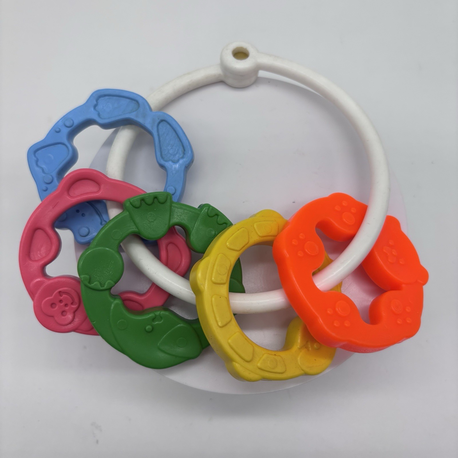 Vintage1977 Colorful Fisher Price Teething Ring Animal