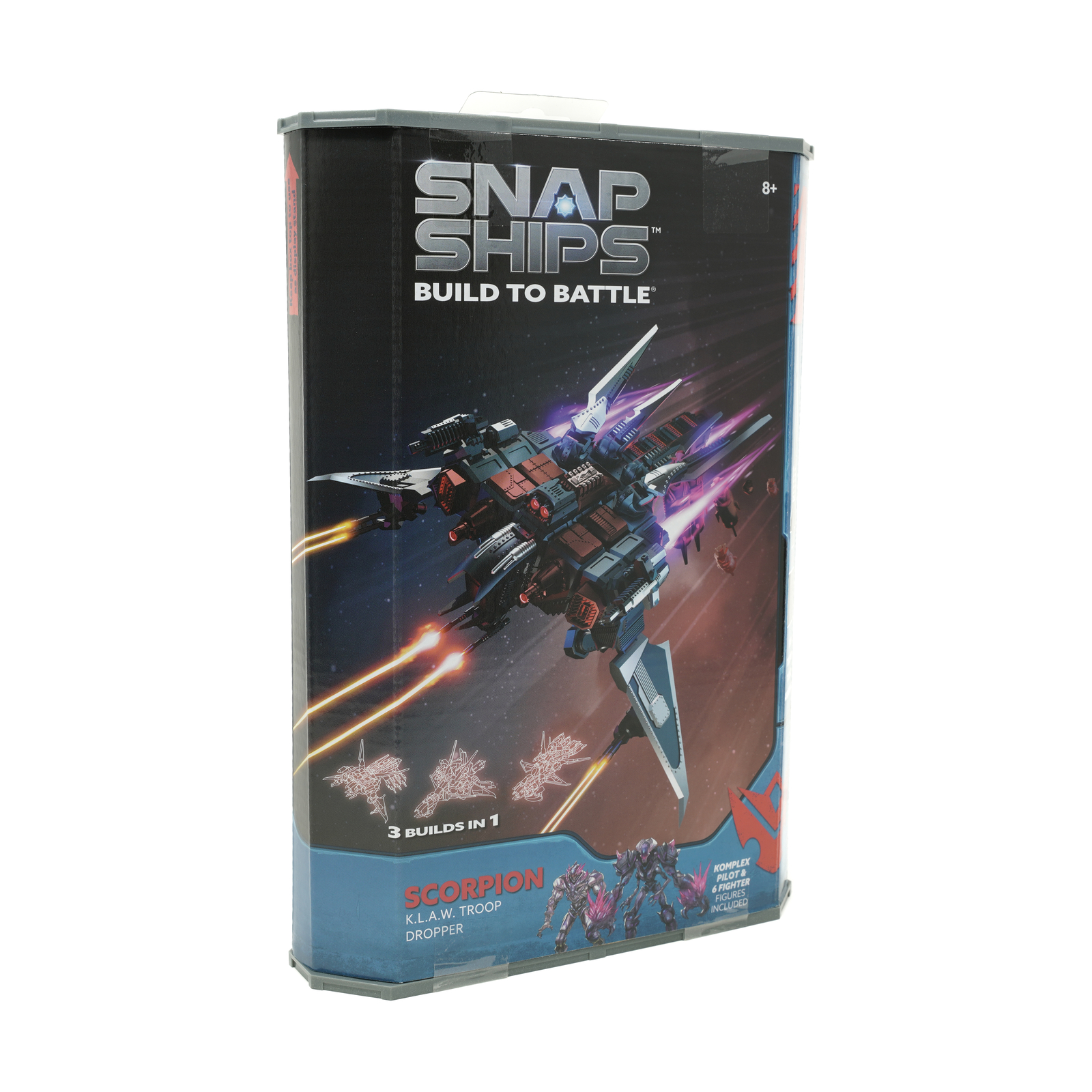 New – PlayMonster Snap Ships – Build to Battle: Scorpion K.L.A.W.Troop Dropper
