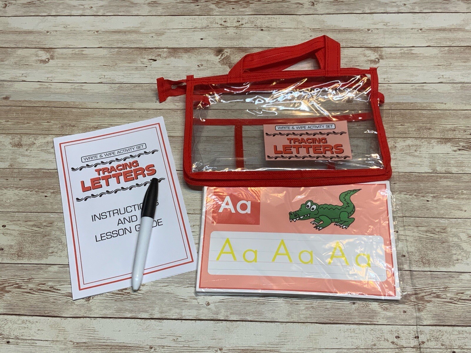 (2) Write & Wipe Activity Sets – Tracing Letters And Numbers – Learning Center