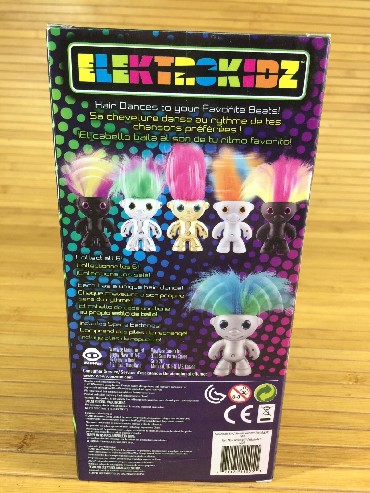 NEW WowWee ElectroKidz Toy Matte Silver 1205 Dancing Hair Troll Play Melody #E