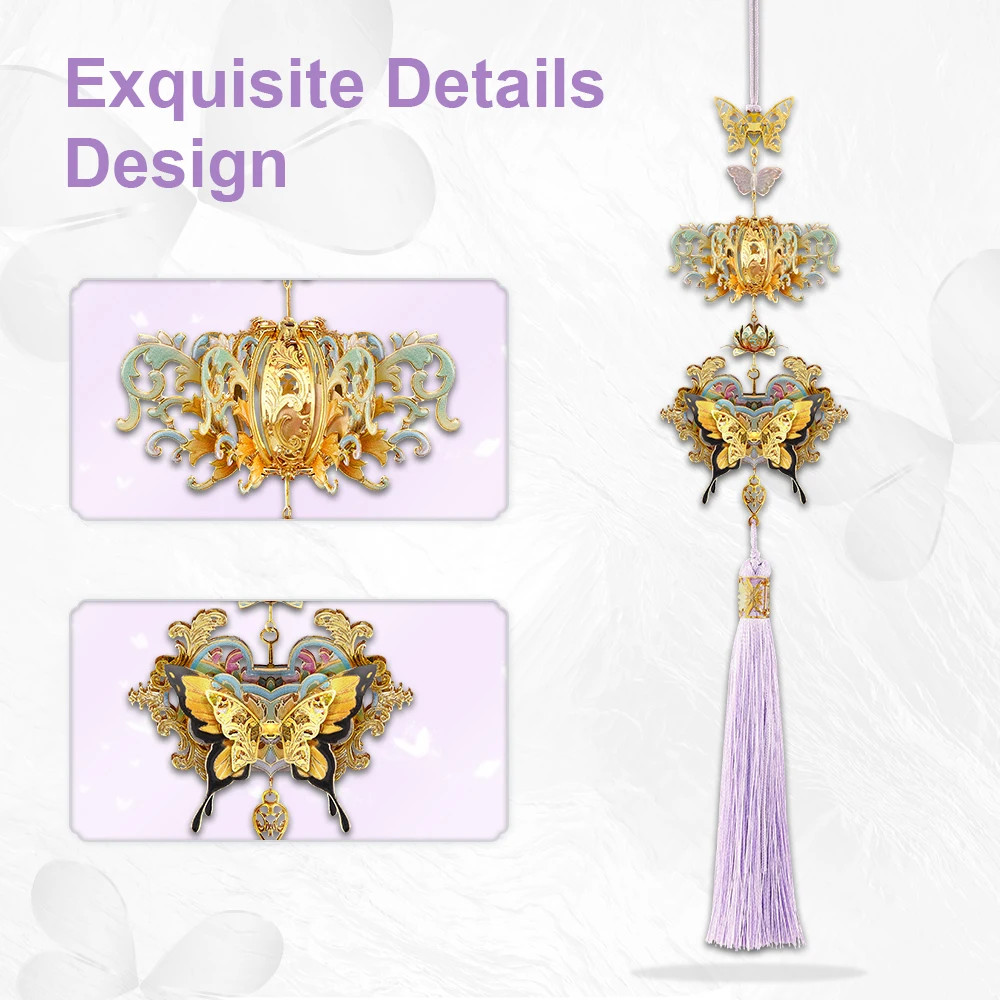 3D Metal Puzzle Vintage Tassels Pendant Harebell Model Building Kits Jigsaw Toys