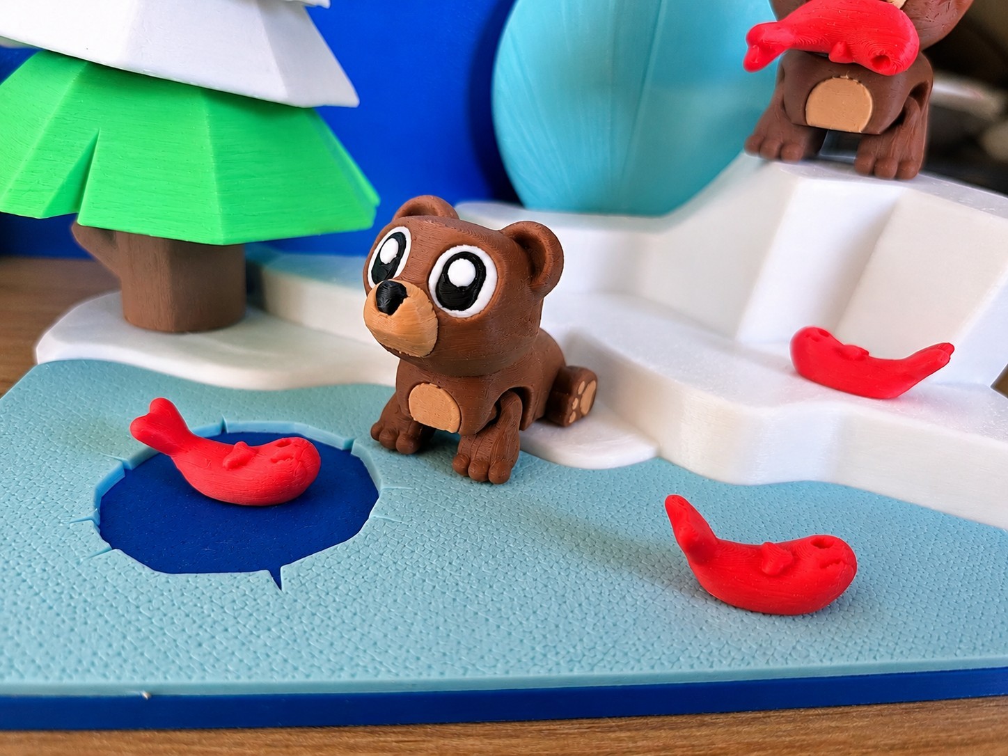 3D Printed Mumma And Baby Cub Winter Play Set