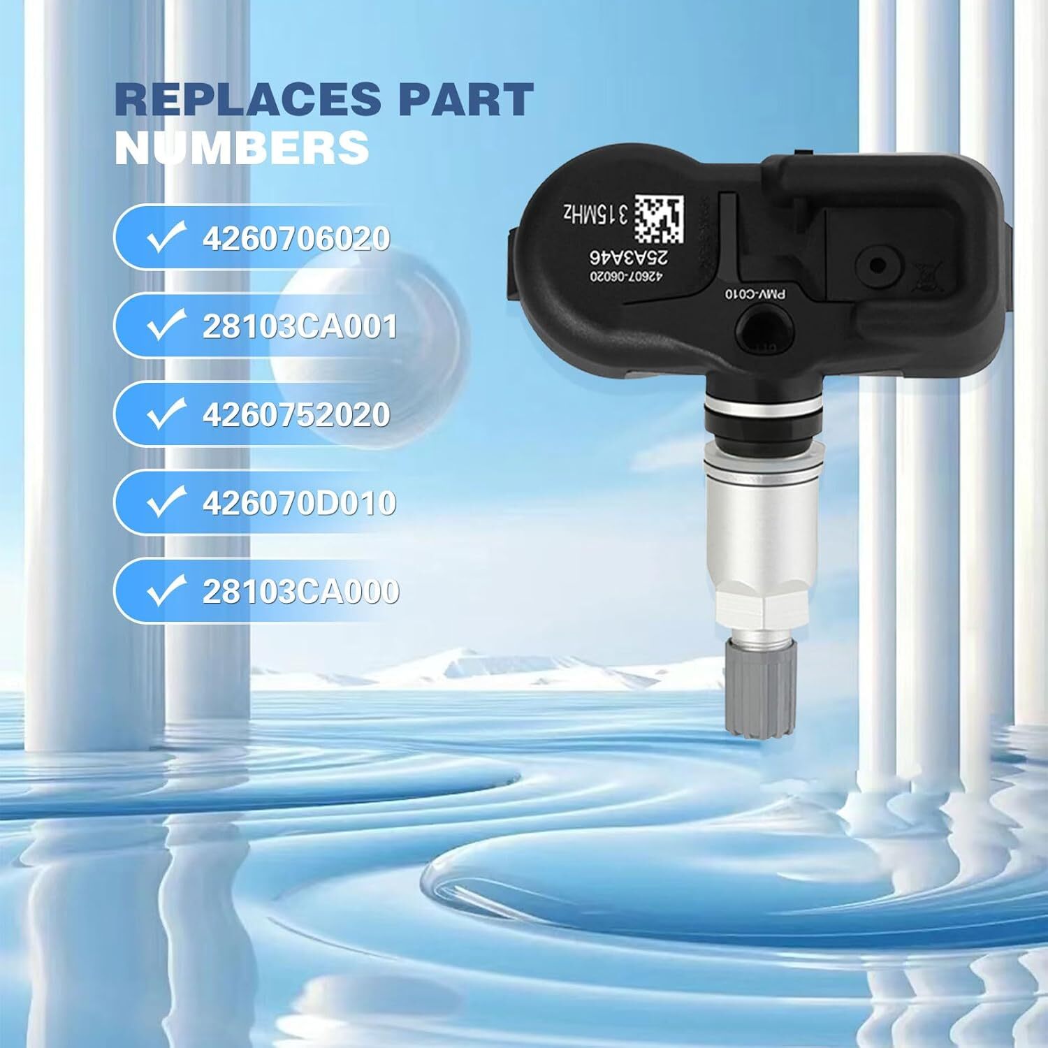 TPMS Sensor 315MHz Replacement for Lexus RX Toyota Avalon Camry Corolla
