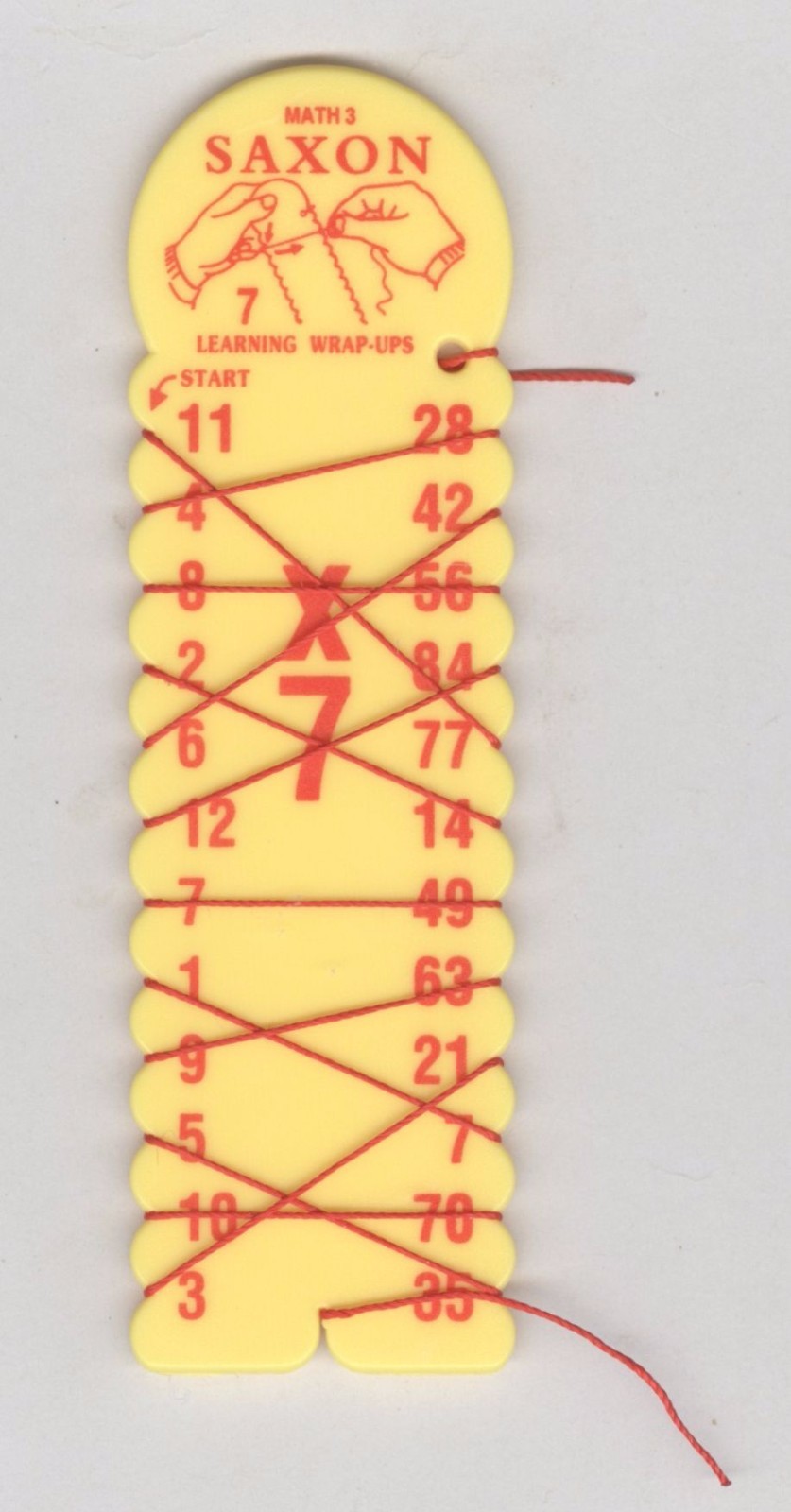 Replacement x7 For Saxon Math 3 Learning Wrap-Ups Multiplication Practice