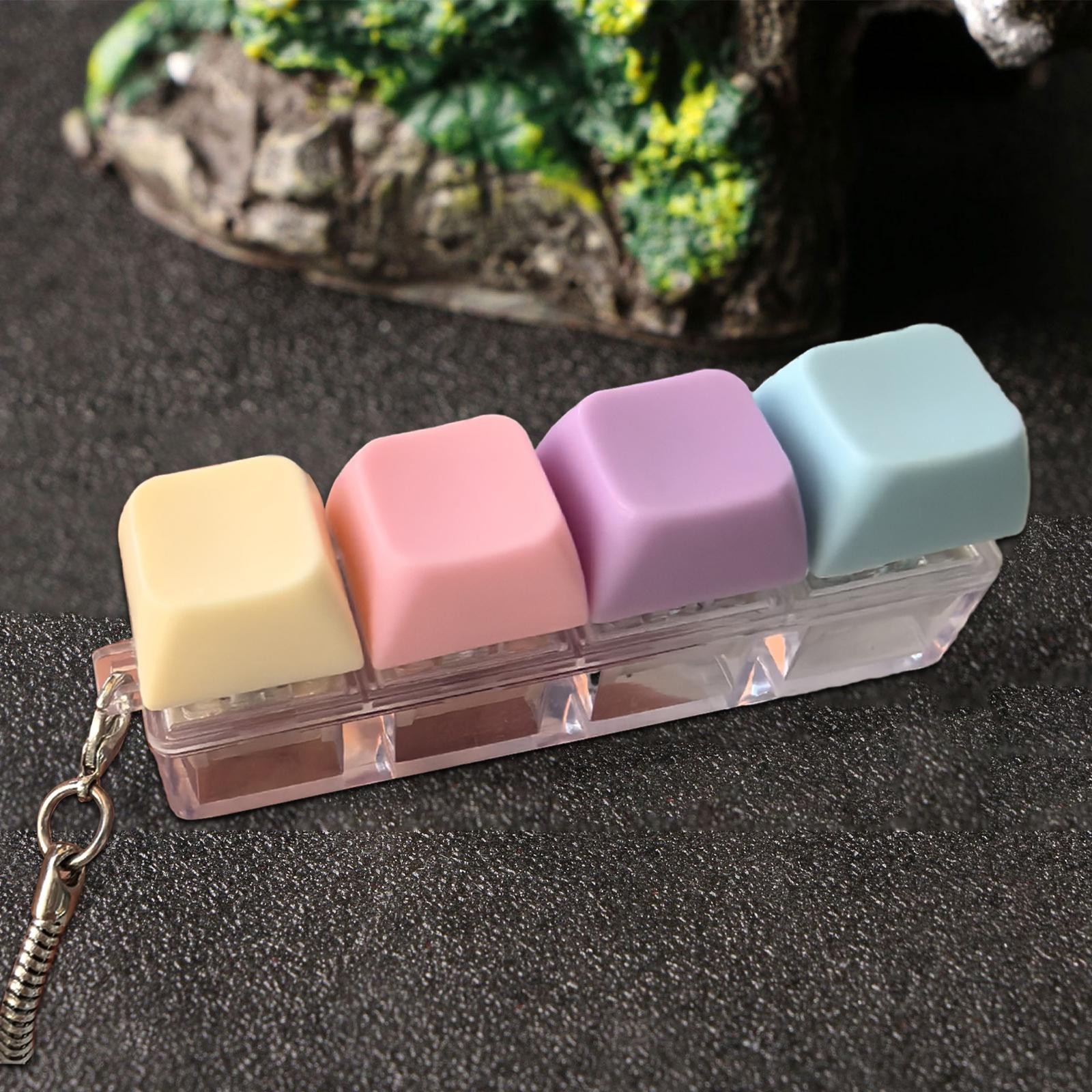 Keyboard Fidget Keychain Mechanical Key Keyboard Button Relaxing Toy
