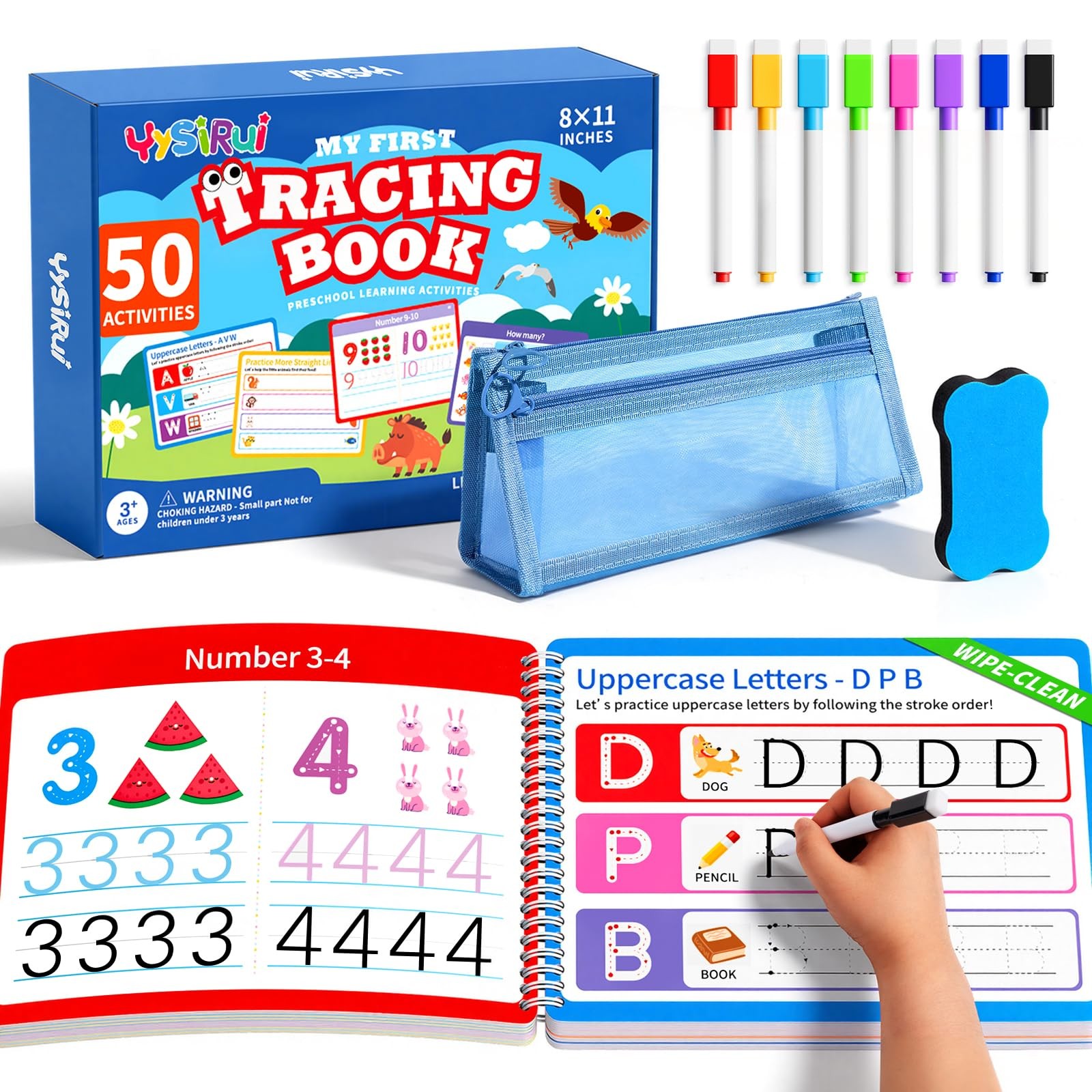 Preschool Learning Activities, Tracing Books for Kids Ages 3+, Toddler Handwr…