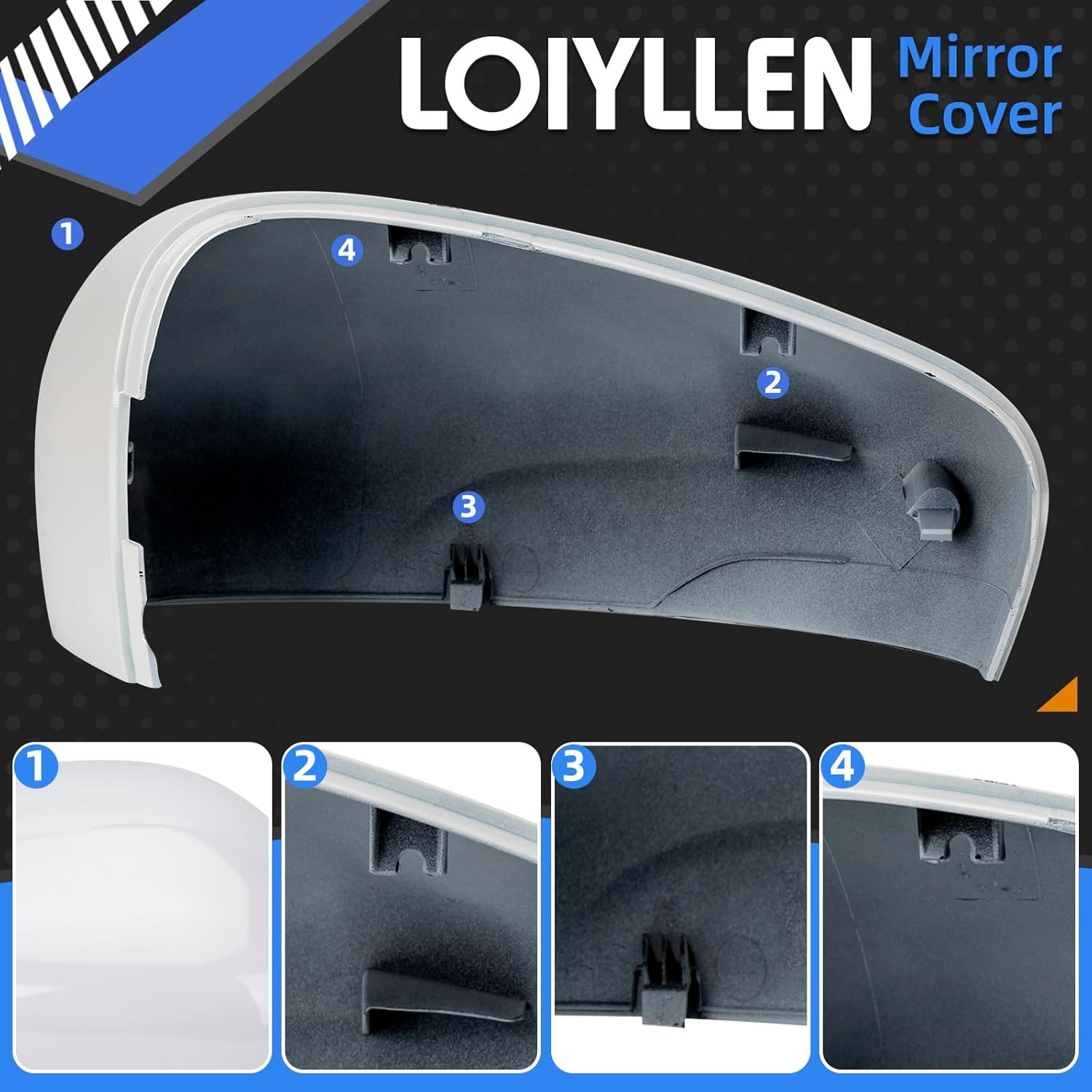 Passenger Side Mirror Cover Replacement for Ford Escape SE 2020 2021 2022 2023 2