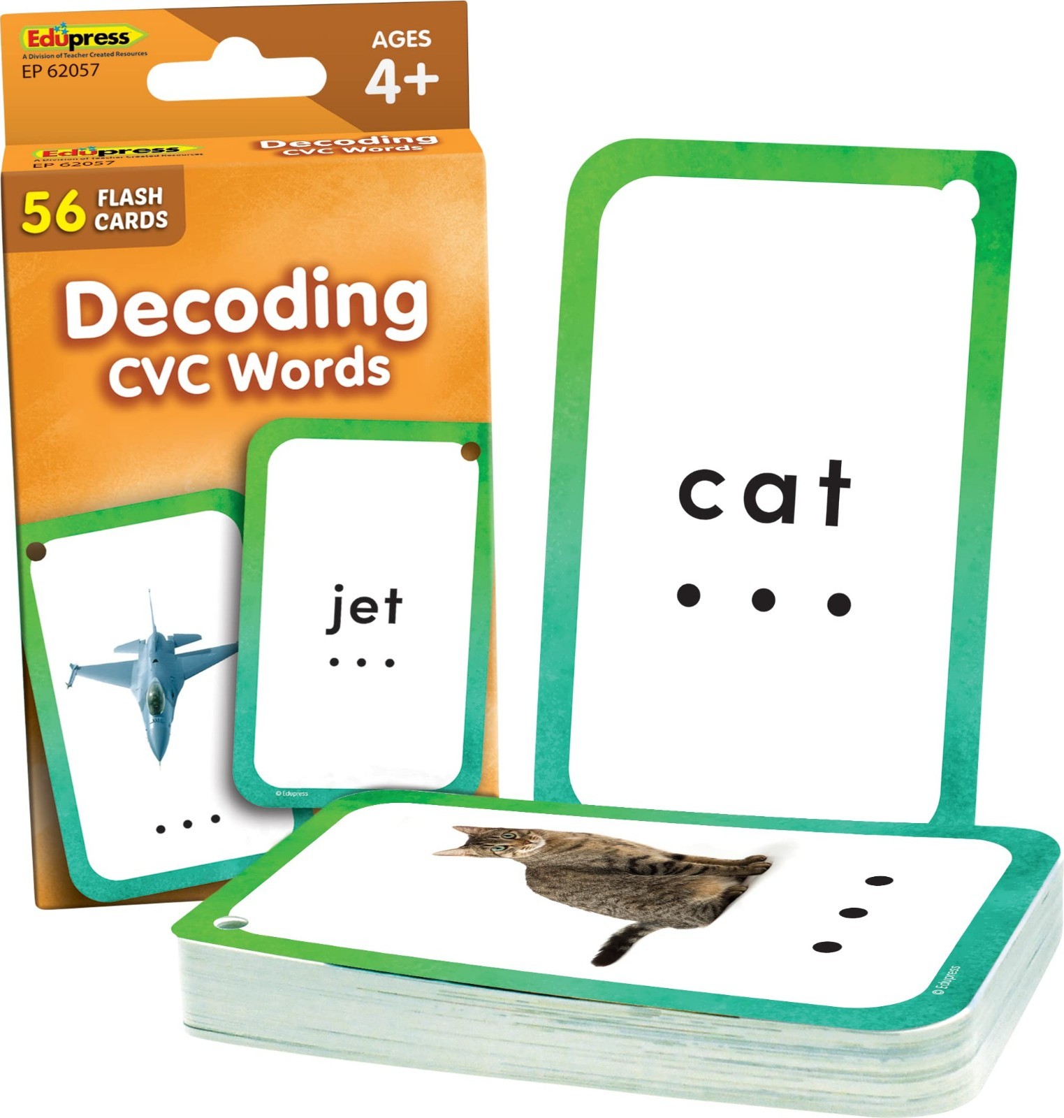CVC Words Flash Cards for Kids – Phonics Learning Tool, Early Reading Aid