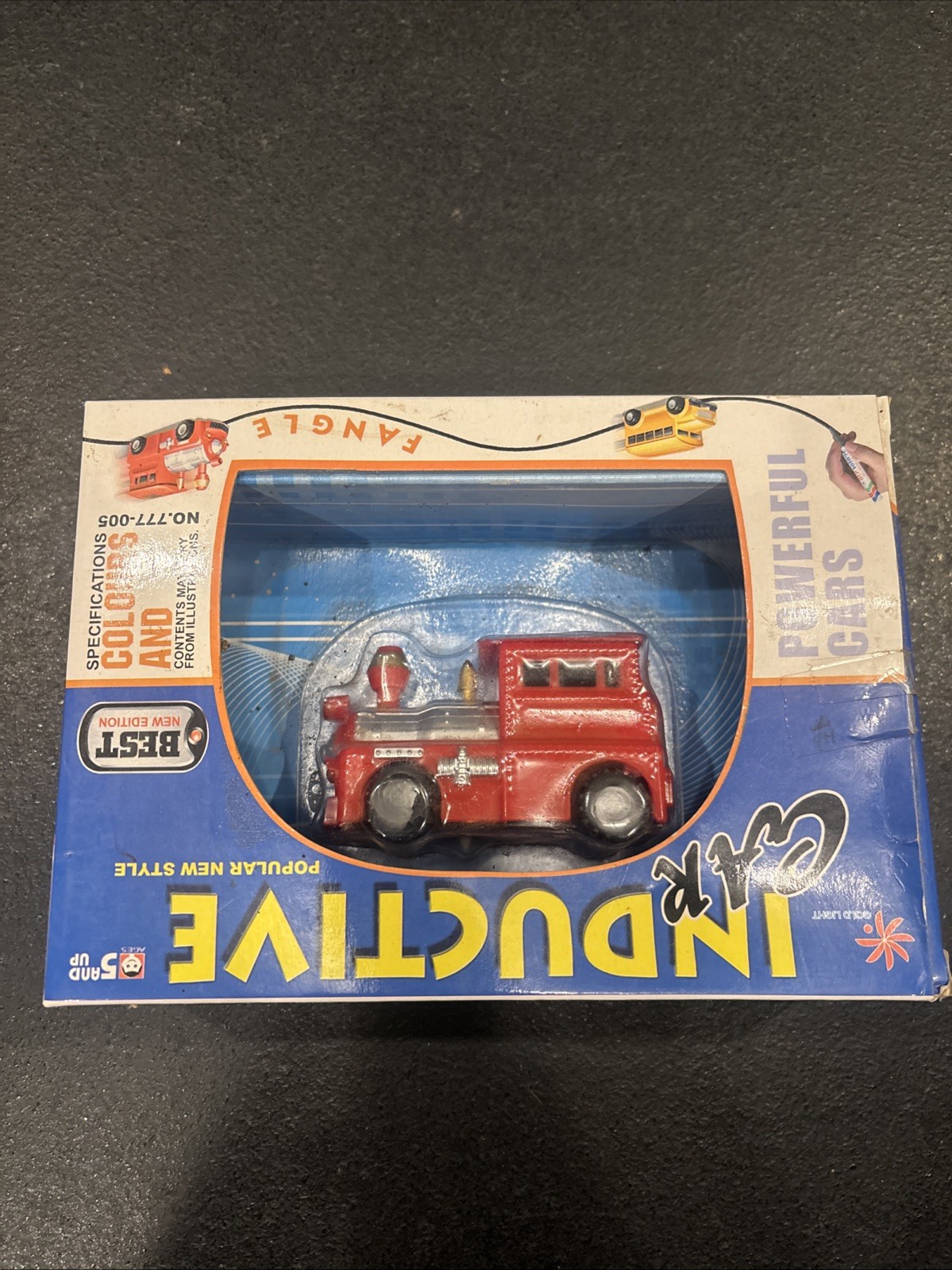 New in Box Draw and Drive Inductive Car by Fangle. Red Train Engine.