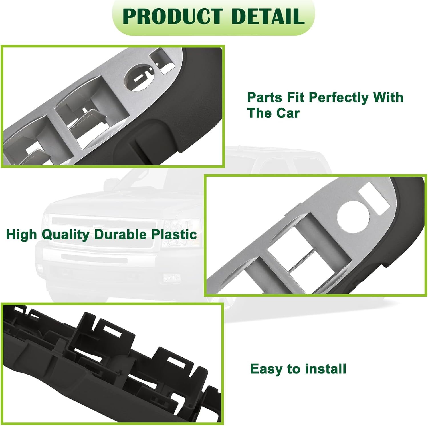 Window Switch Bezel Cover Front Left Driver Side Door Control Switch Panel Trim