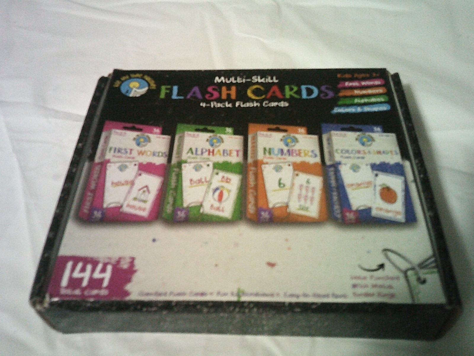 Multi-Skill Flash Cards 4 Pack First Words, Alphabet, Numbers and Colors & Shape