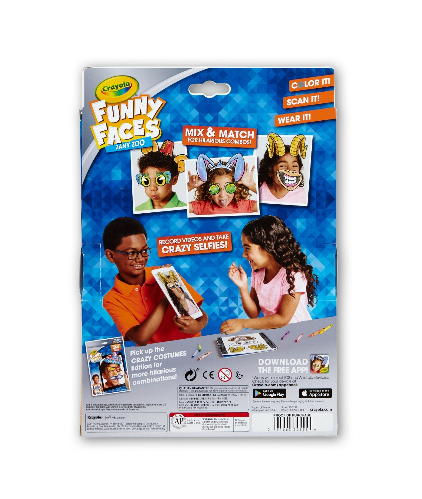 Crayola Funny Faces CREATE 250 VIRTUAL MASKS 22 Interactive Coloring Pages ZaZOO