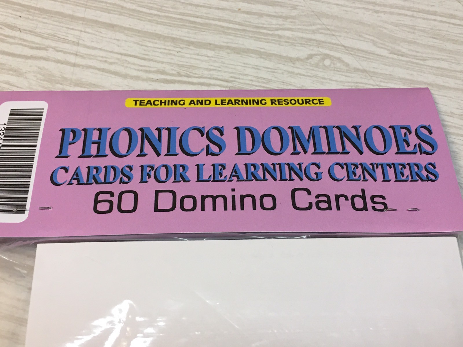 PHONICS DOMINOES – Cards for Learning Center 60 Laminated Cards -Set Teaching