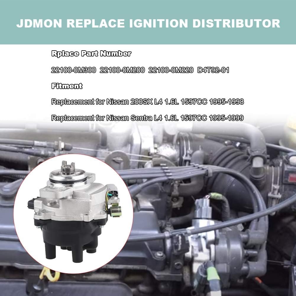 JDMON Distributor Compatible with Nissan Sentra B13 B14 1.6L 1995 1996 1997 1998