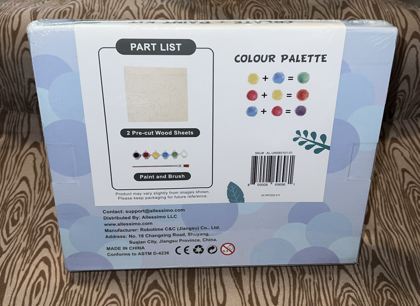 NIB Allessimo Reality Puzzle Paint Kit Level 3 ~ Unicorn Ages 5+ Pink Kid Crafts