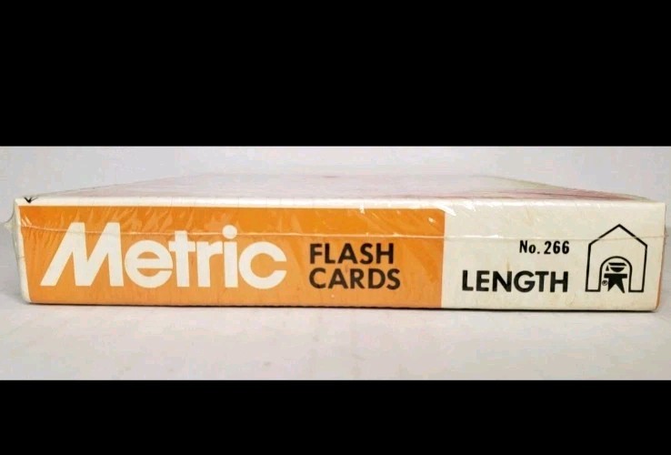 Metric Flash Cards Edu Cards Volume Vintage 1976 New In Sealed Box