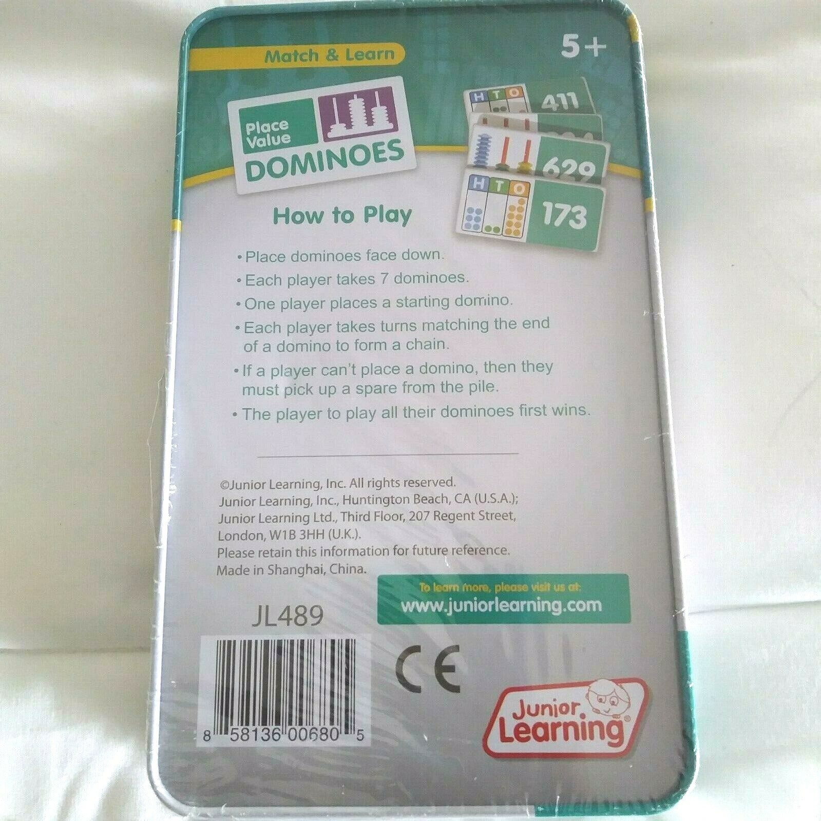 Junior Learning Place Value Dominoes Match & Learn Educational Game JL489 NEW