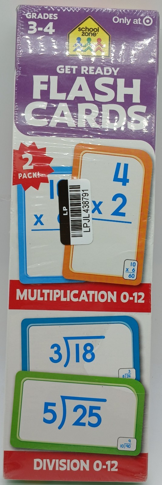 School Zone Get Ready Flash Cards Multiplication/Division 0-12 (See Description)