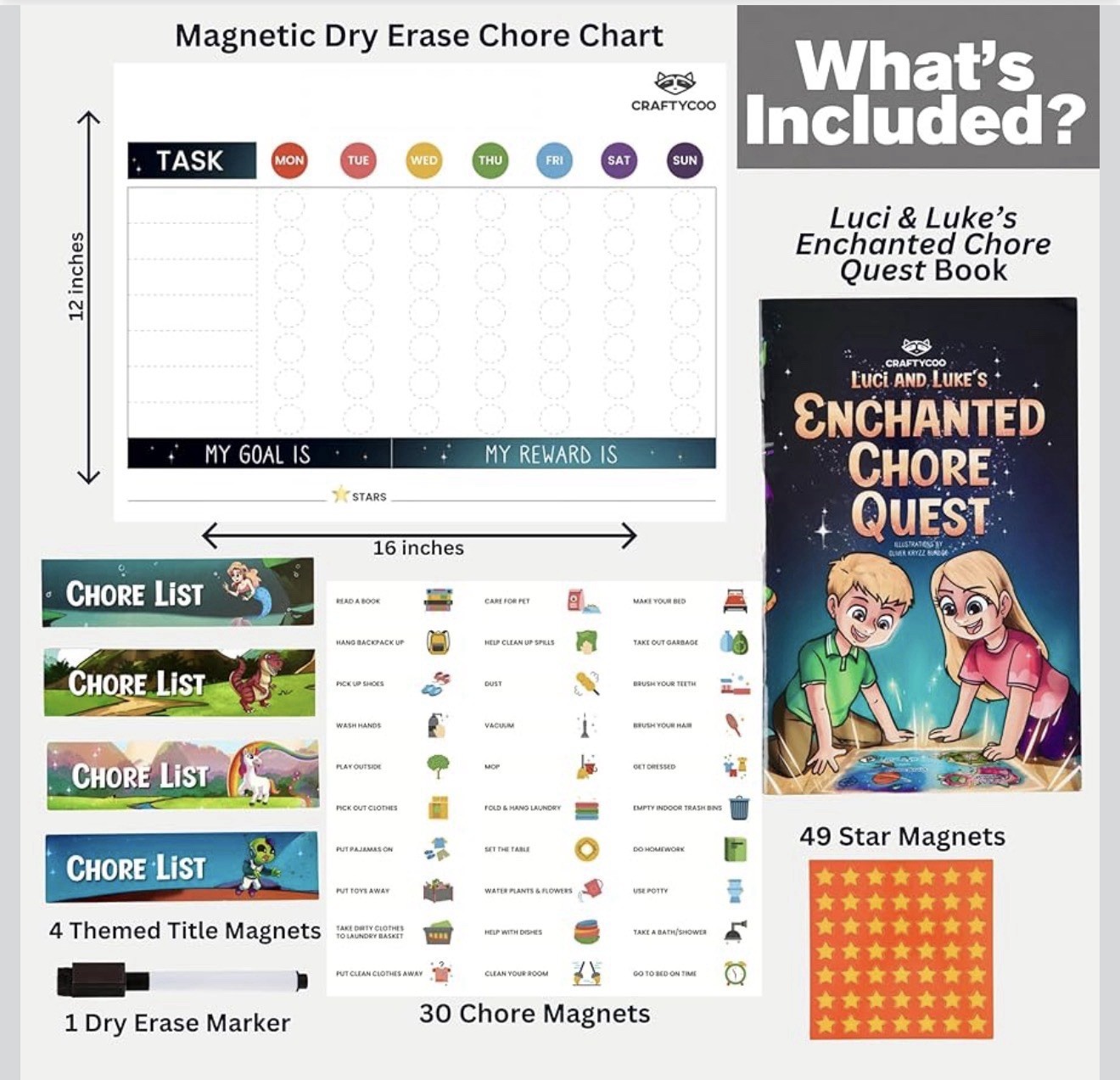 Magnetic Chore Chart Kit