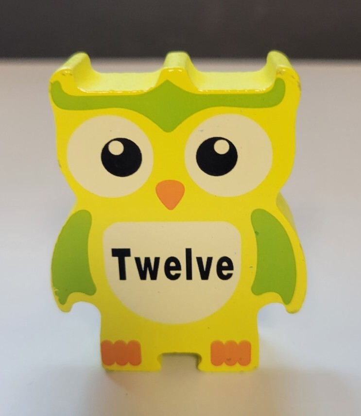 Discovery Toy Stacking Owl Balancing Game Replacement Wood Block Yellow #12 ONLY