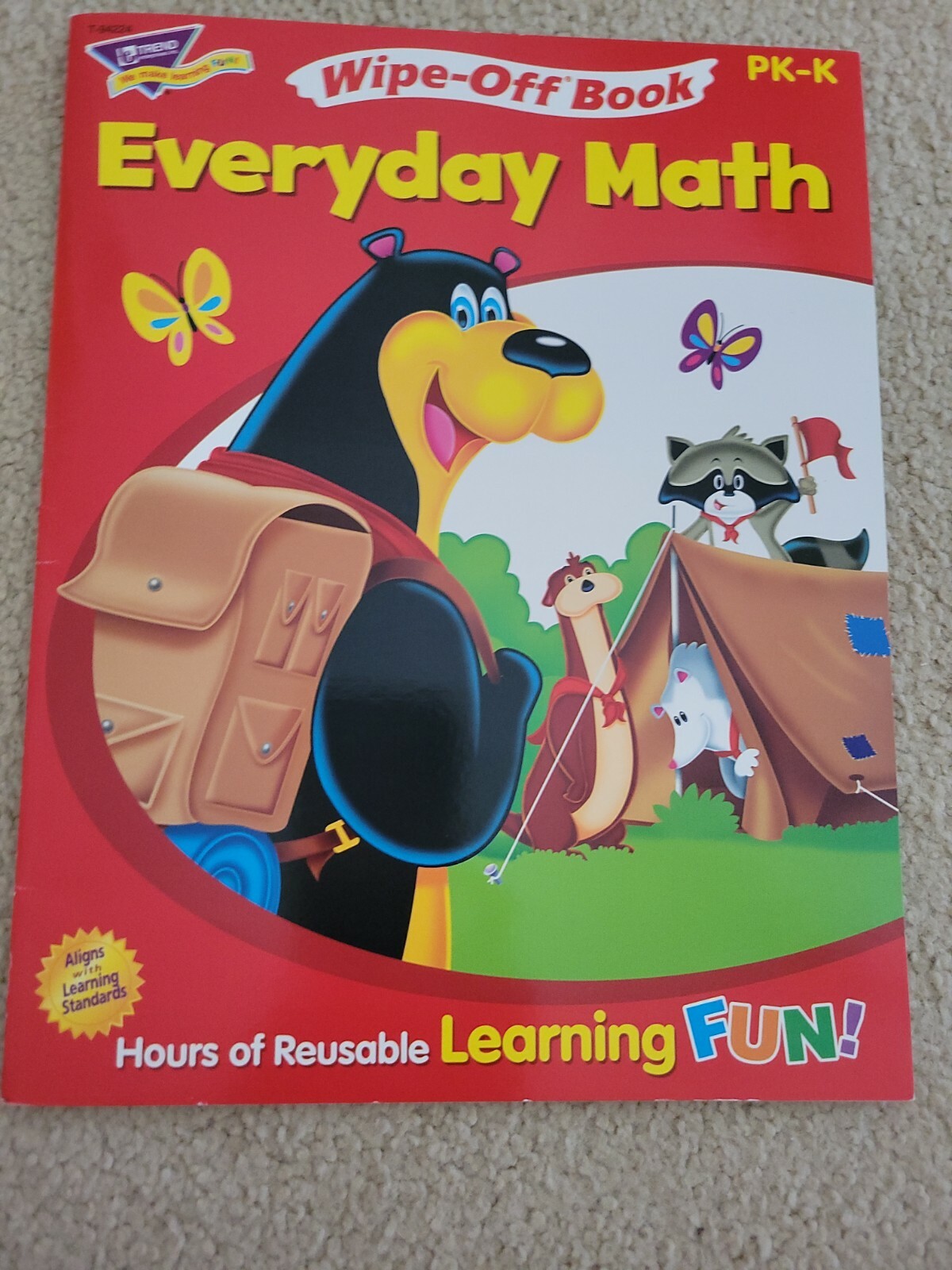 2 PK – K Learning Educational Wipe-Off Books ‘Counting 0-31’ & ‘Everyday Math’