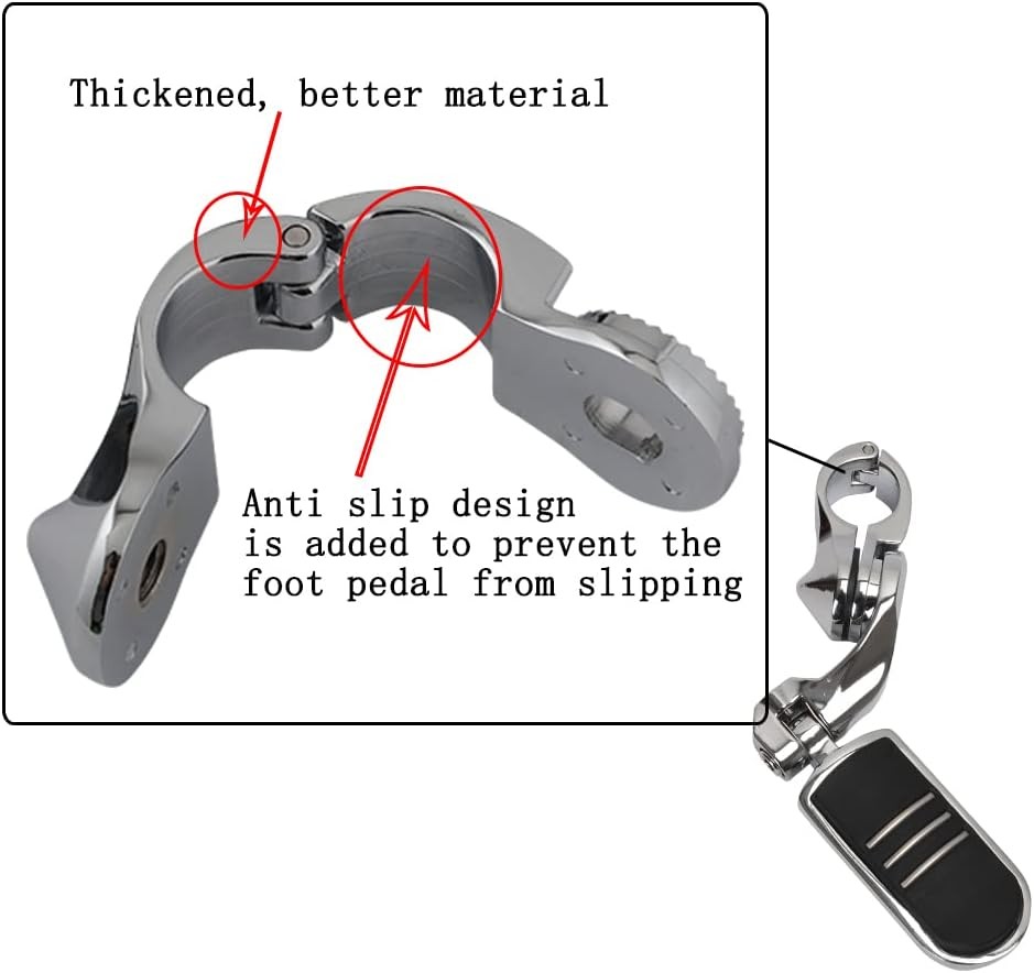Motorcycle Highway Pegs Crash Bar Adjustable Foot Peg Compatible with Softail Sp