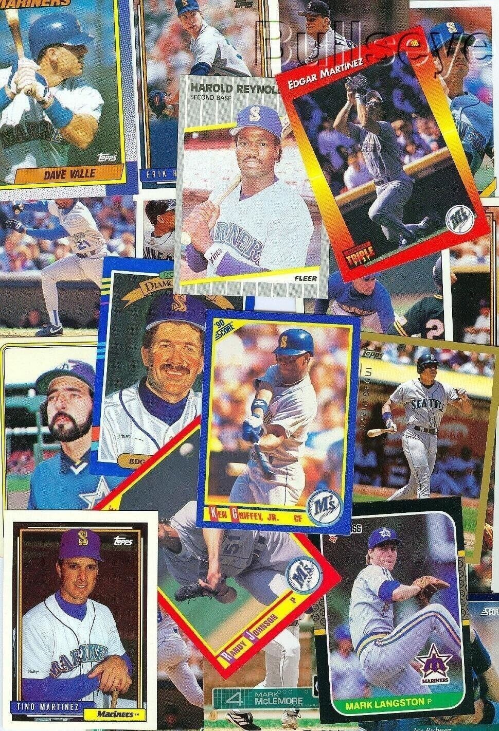 GIFTS FOR CHILDREN 35 Assorted Seattle Mariners Old Baseball Cards FREE POSTAGE