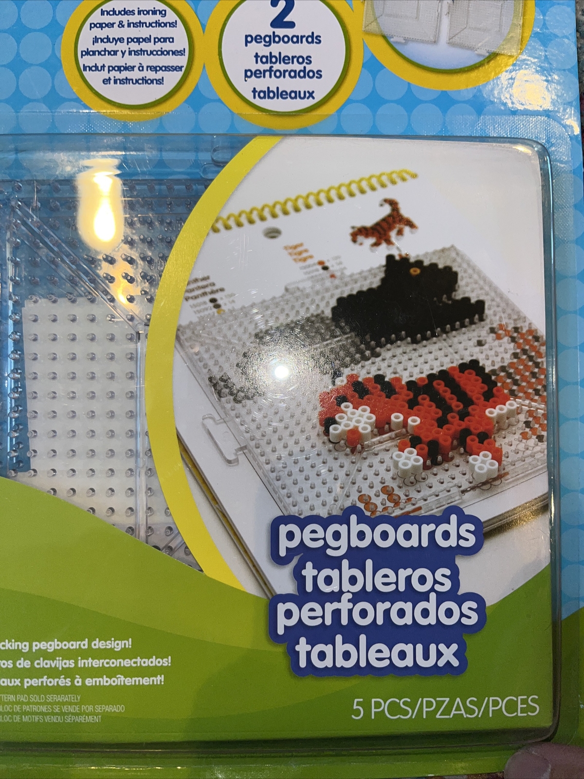 perler pegboards NWT 2 clear includes ironing paper / instructions