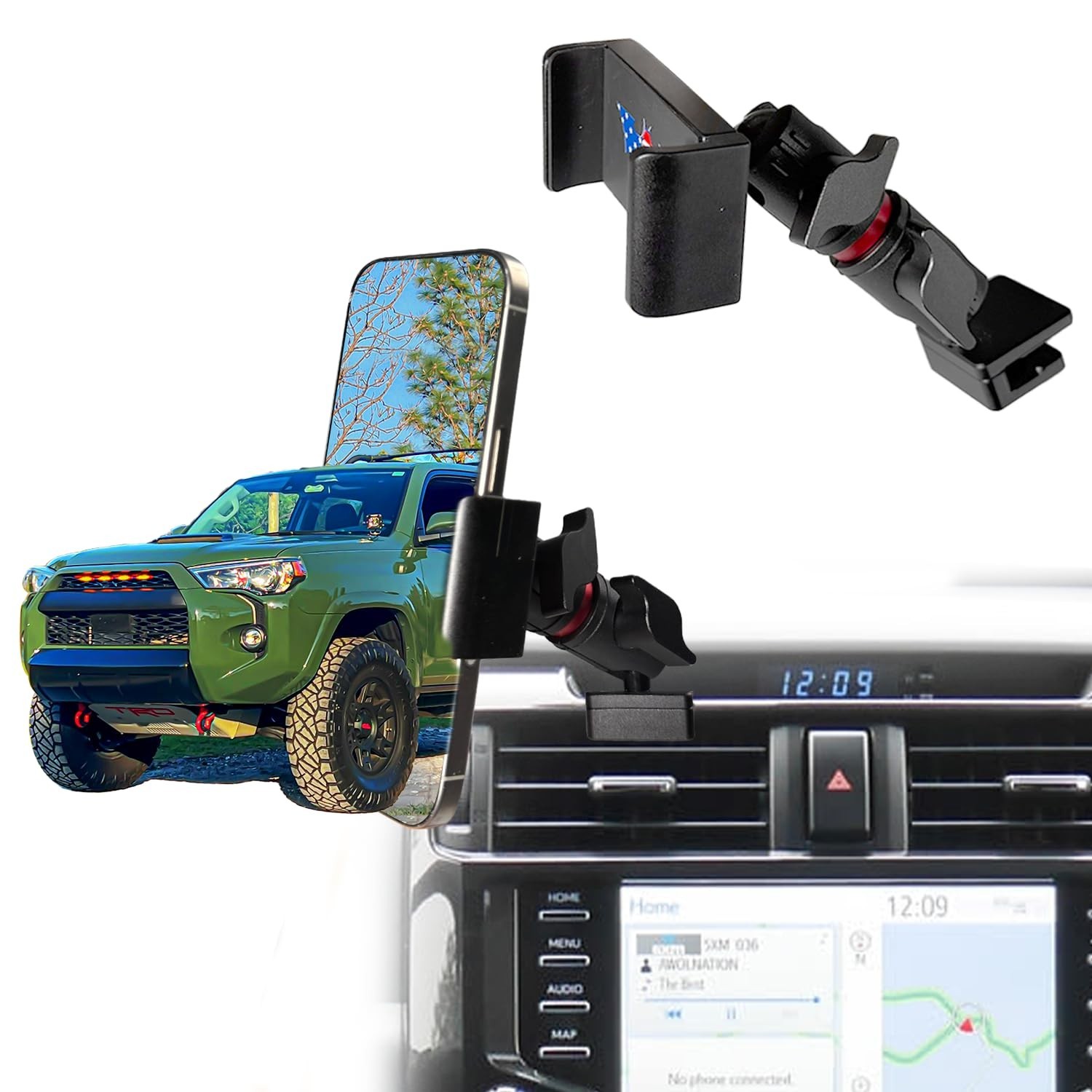 4Runner Vent Phone Mount for Toyota 4Runner 2010-2020 2021 2022 2023 2024 Acc…