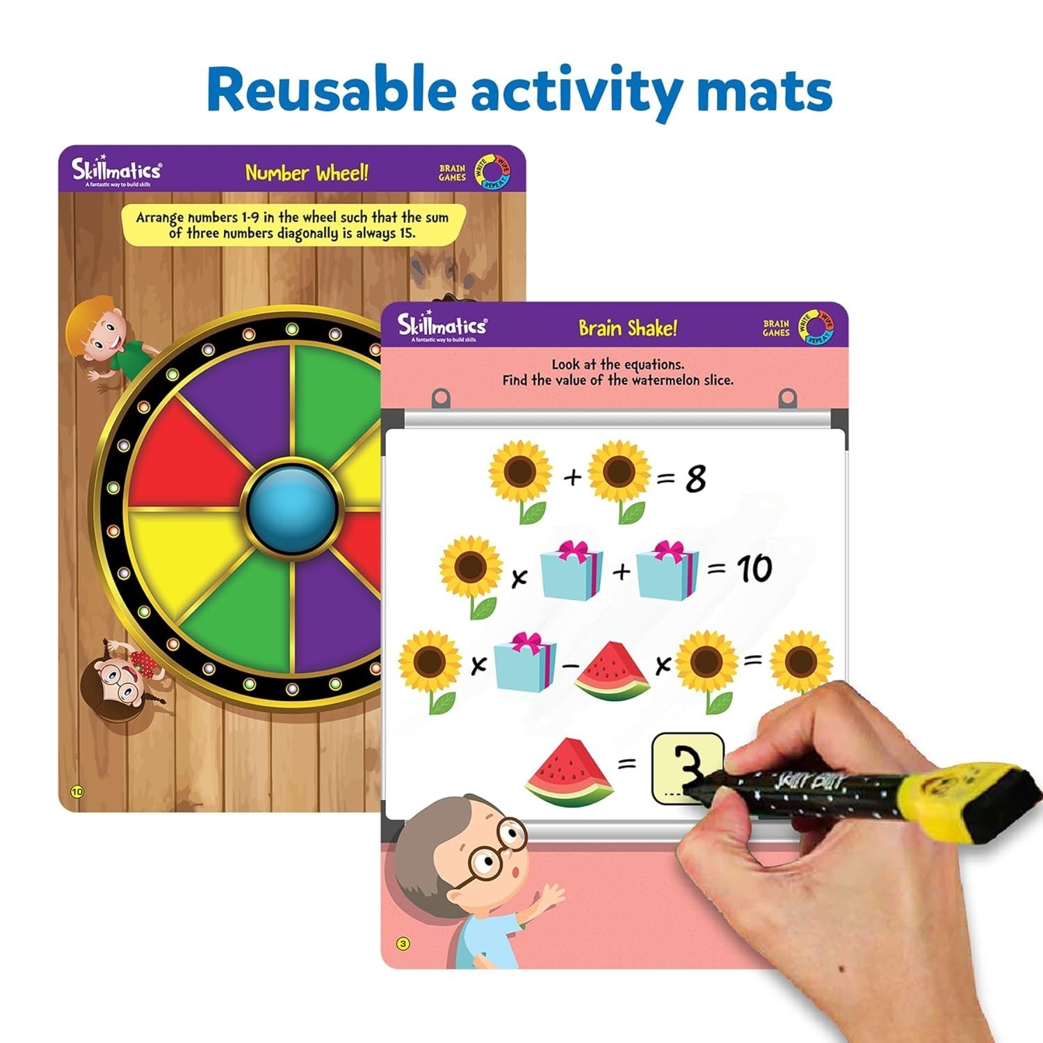 Skillmatics Brain Games Activity Mats Logic and Problem Solving Game 6 – 99 Yrs
