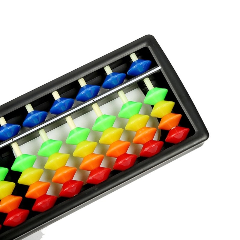 Kids Educational Abacus 13 Rows Color Coded Beads Mental Calculation Training