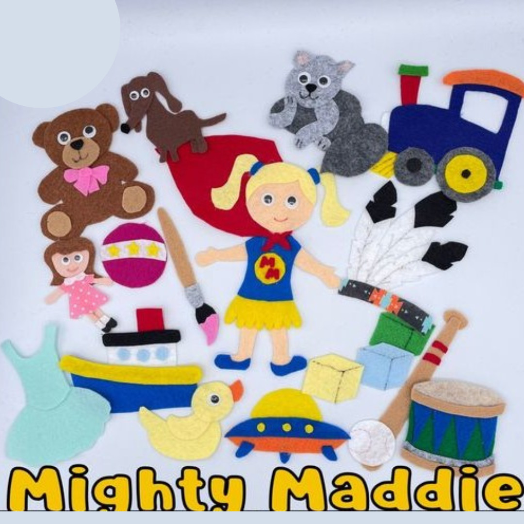Mighty Maddie Handmade Felt Pieces for Felt or Flannel Board Play – Math Start
