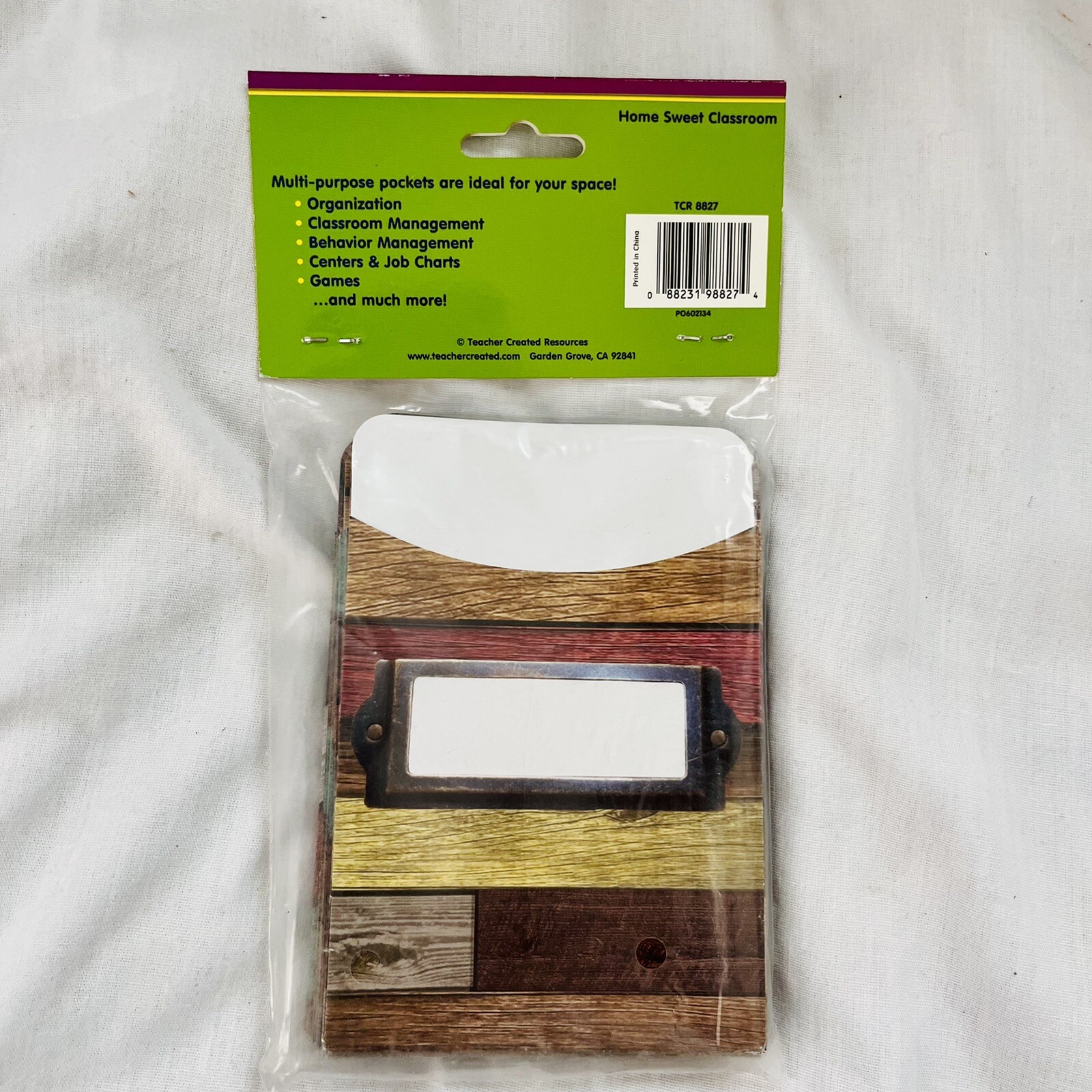 Teacher Created Resources Library Pockets Home Classroom TCR 8822 Storage