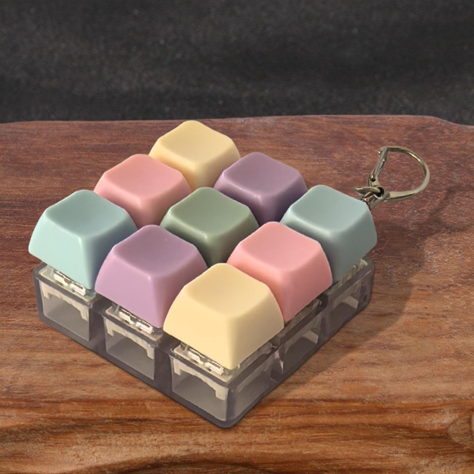 Keyboard Fidget Keychain Mechanical Key Keyboard Button Relaxing Toy