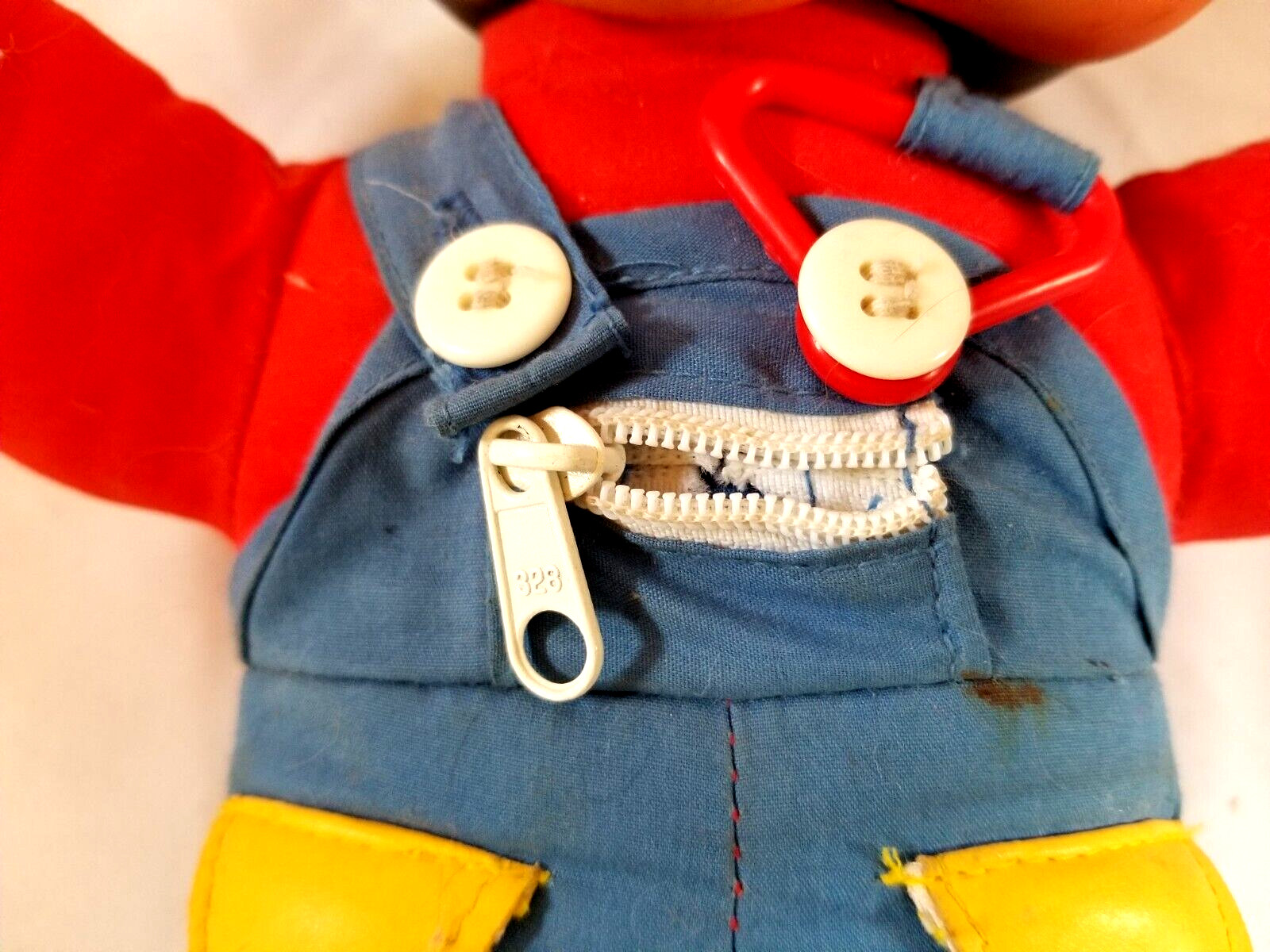 Mattel Mickey Mouse Learn How to Dress Doll Plush Toy Disney VTG 1980s Zip Tie