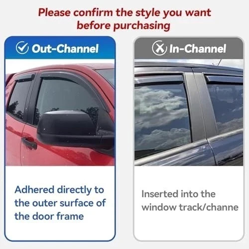 Window Visors Rain Guards for 1988-1999 Chevy/GMC C1500/ C2500/C3500/ K1500/