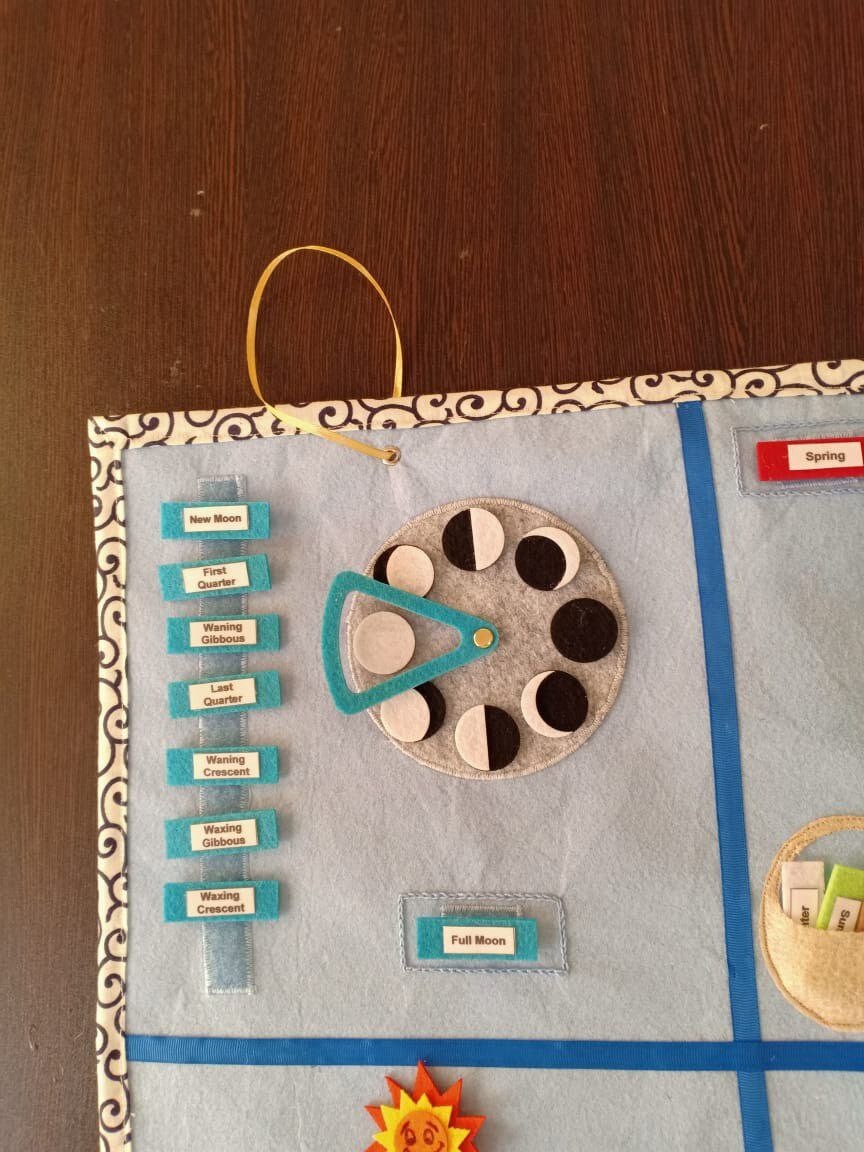Montessori Felt Calendar, daily activity Board, kids Christmas gift , Homeschool
