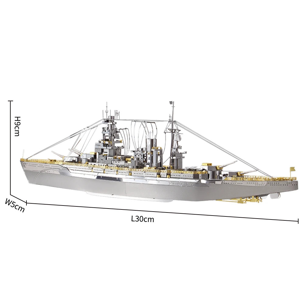 3D Metal Puzzle Battleship Model Building Kits Boat Teens Brain Teaser Gift