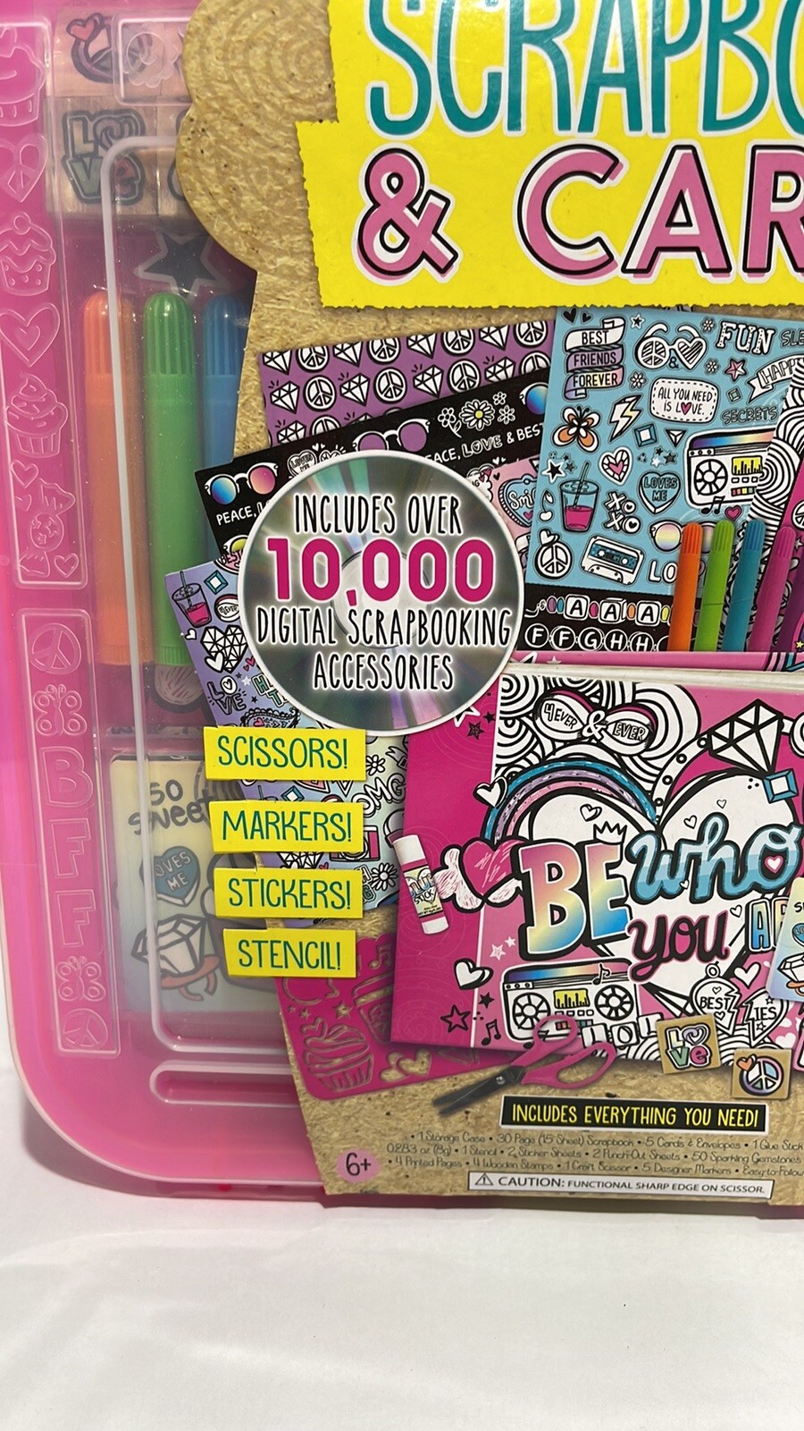 Your Décor Doodle Your Own Scrapbook & Cards Age 6+ DIY w/ Plastic Case NEW