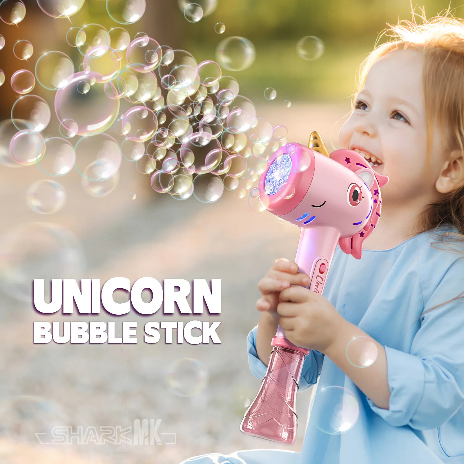 Unicorn Automatic Bubble Maker Gun for Girls Princess Cute Summer Toy Gift