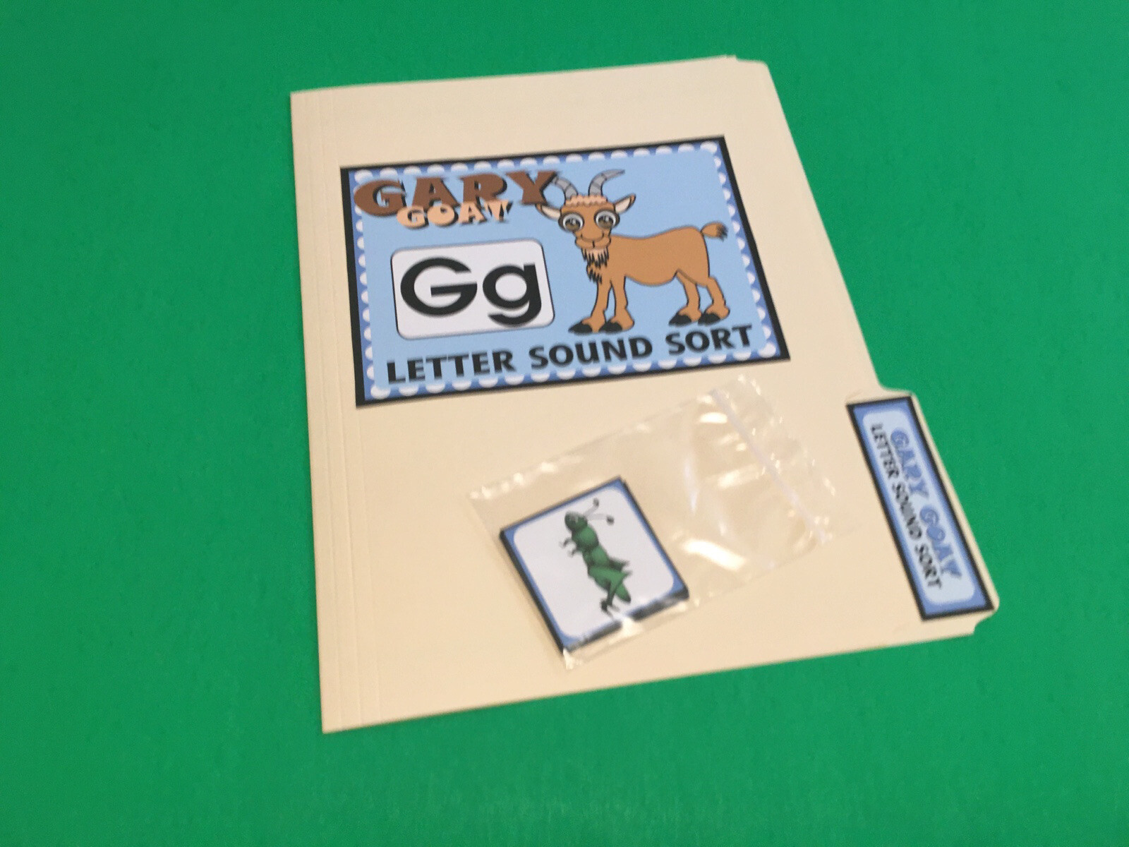Gary Goat – Letter Gg – DIY File Folder game – Printed / Uncut