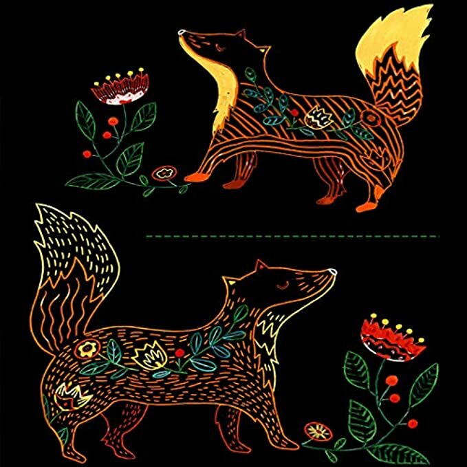 MiDeer Scratch Art Card Children Scraping Paper Handmade DIY Drawing Card Early