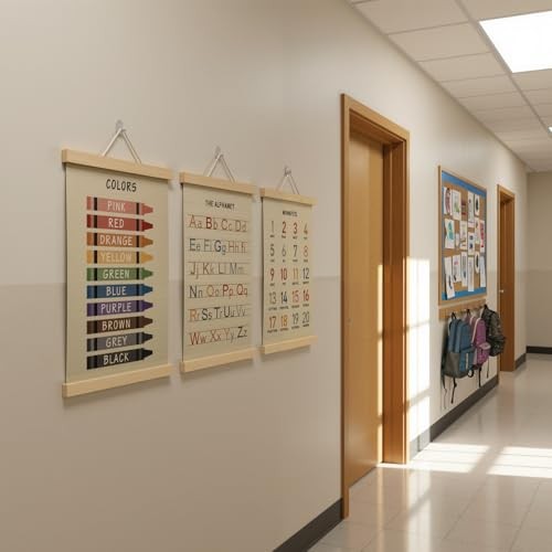 Toddler Learning Posters 12×16 Inch (3-Pack) – Educational Wall Decor for