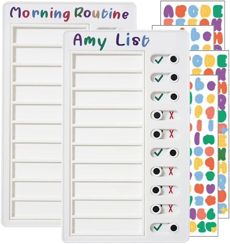 2-Piece Waterproof Chore Checklist Boards – Engaging Tools for Kids’ Daily Tasks