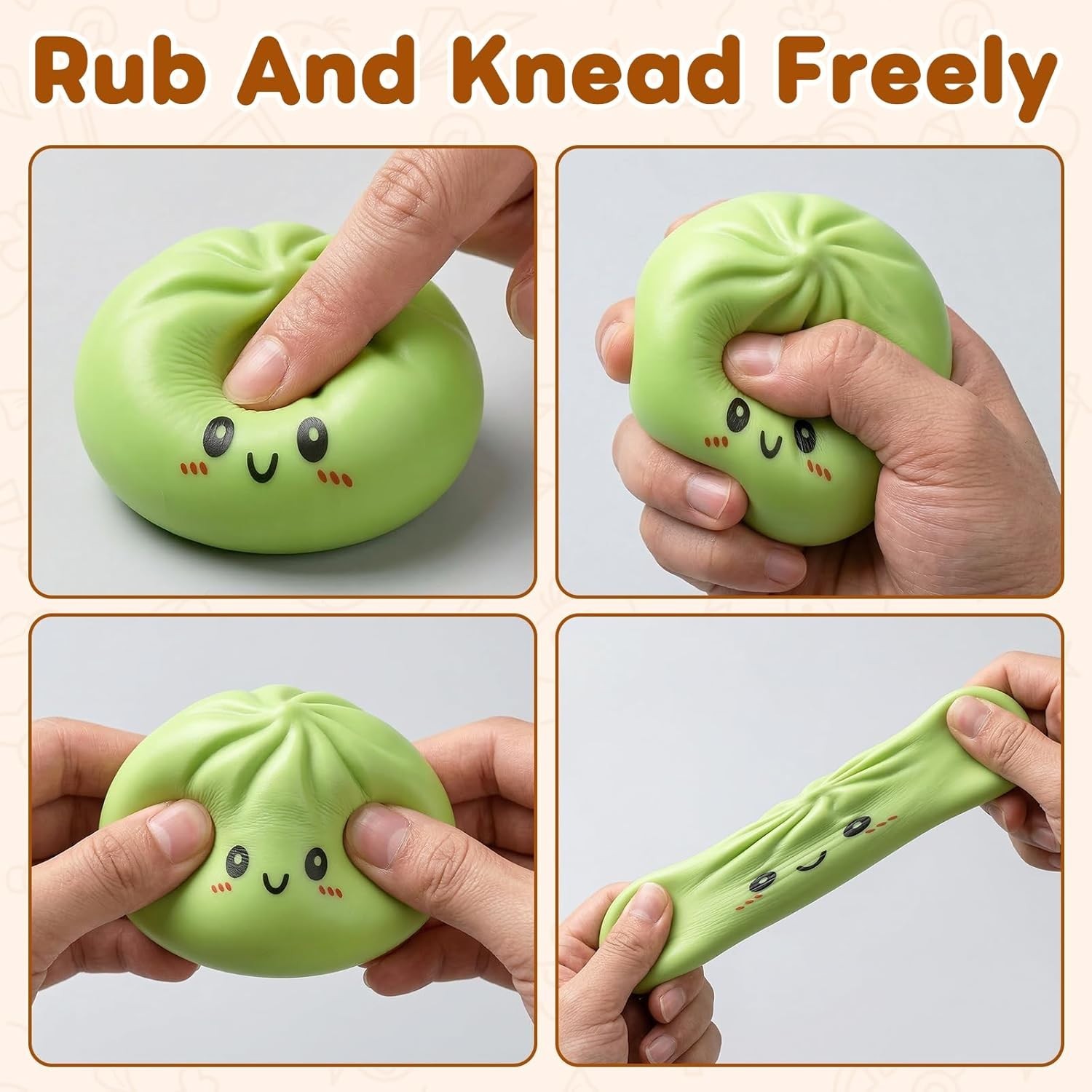 Dumpling Squishy Mystery Blind Pack – Soft Bun Stress Toy Random Surprise