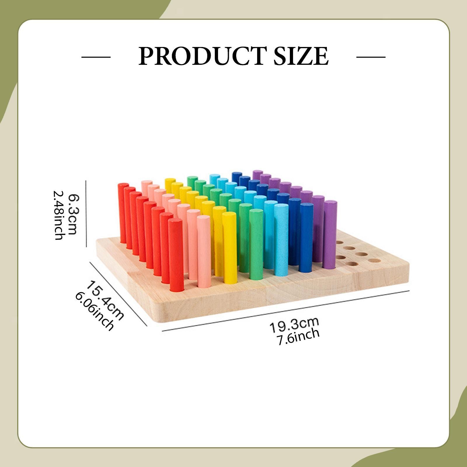 Wooden Sensory Toy Color Sorting Recognition Development Board Game Gift Early