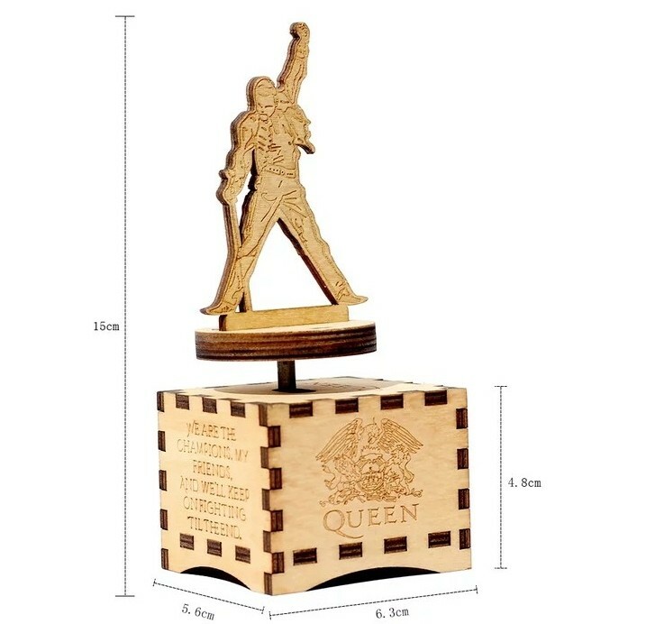 Queen Vintage Music Box Crank Random Melody Freddy Mercury